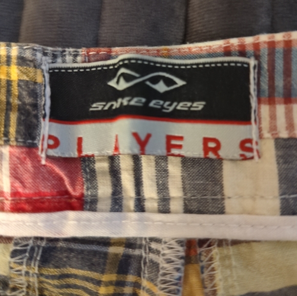 Snake Eyes Players Madris Plaid Mens Shorts Size 32/34 - Picture 3 of 4